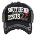 "SOUTHERN RAISED & JESUS SAVED "  Embroidered  Vintage Style Ball Cap  eb-25915913